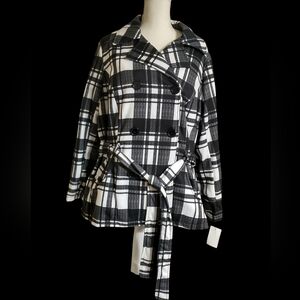 Jou Jou Plaid Double-Breasted Women's Jacket